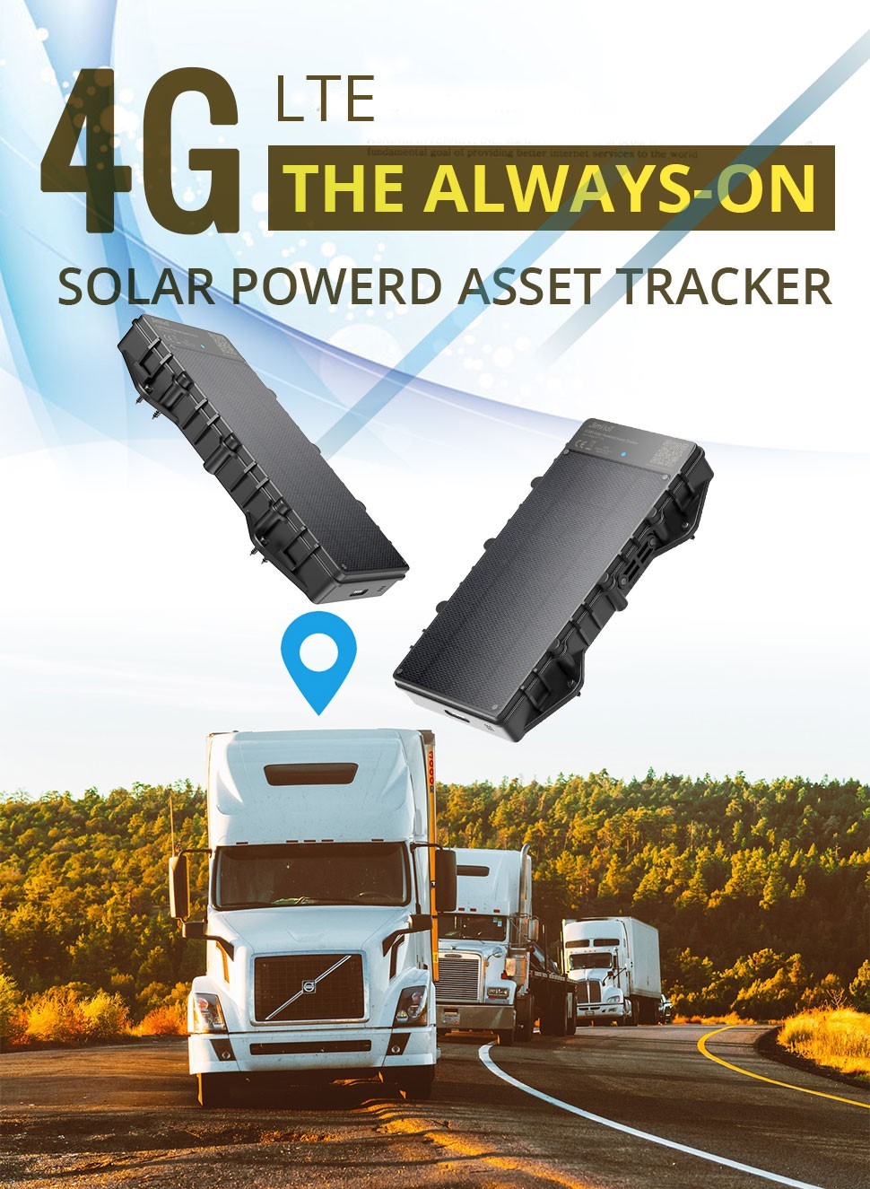 Солнечный GPS-локатор 4G с GPS/WIFI/BDS/LBS + аккумулятором 10000 мАч и защитой IP67