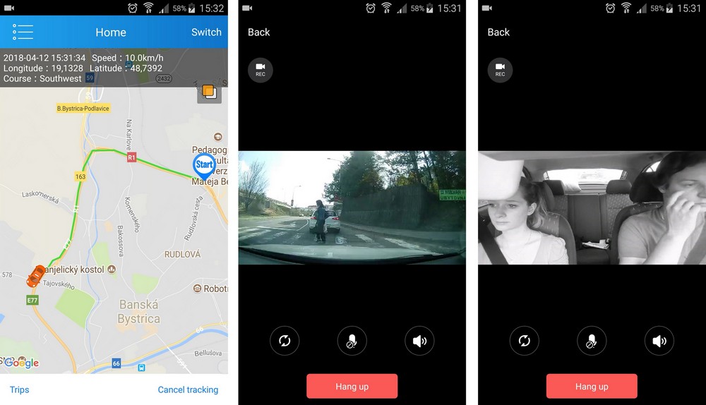 Автомобильная камера 3g с GPS - отслеживание через приложение