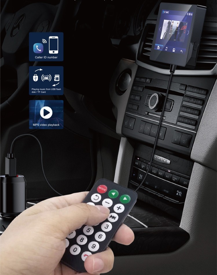 автомобильный монитор с громкой связью FM-передатчик и видео