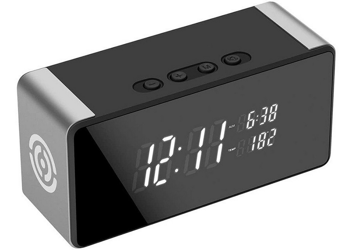 Цифровые часы с камерой FULL HD Wifi P2P, мониторинг 24/7