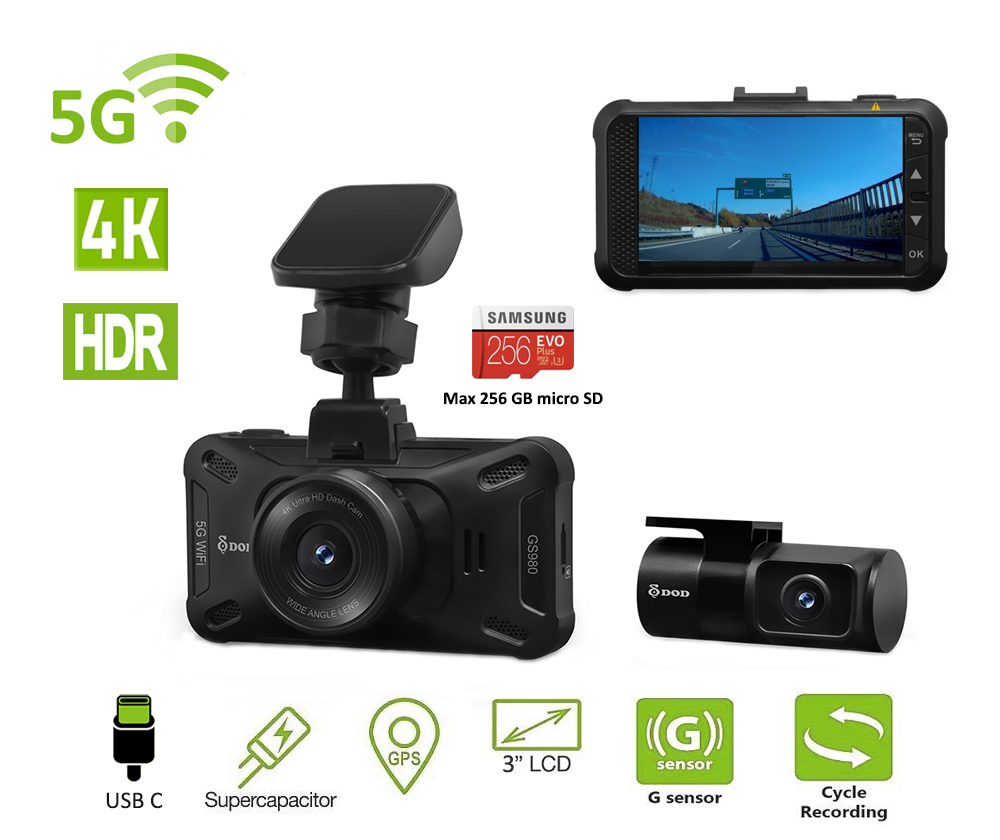 Лучшая автомобильная камера 4k 5G с GPS